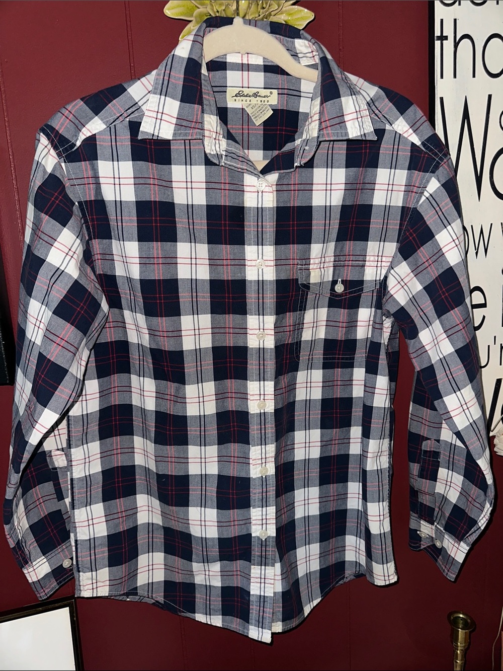 Eddie Bauer Plaid Button Down Shirt